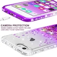 thumbnail image 5 of Compatible for Apple iPod Touch 7 Case, iPod Touch 6 Case, with [Temper Glass Screen Protector] SOGA Diamond Glitter Liquid Quicksand Cover Cute Girl Women Phone Case [Clear/Purple], 5 of 5