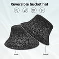 thumbnail image 2 of Fotbe Black And White Dotted Sombrero Tipo Pescador con Estampado – Sombrero de Sol de Algodón de Moda para Playa, Golf, Pesca, 2 of 6