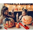 thumbnail image 5 of Halloween Pumpkin Carving Kit - 4 Carving Tools and 8 Paper Stencils Patterns for Kids and Adults, 5 of 5