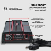 DS18 CANDY-XXL1B Amplifier in Black - Class D, Monoblock, 3000 Watts Max, Digital, 1/2/4 Ohm, with Remote Subwoofer Level Controller - Compact Mini Amplifier for Speakers in Car Audio System