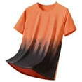 thumbnail image 6 of Yaoyar Summer Simple Round Neck Short Sleeved Ice Quick Breathable Gradient Versatile Running Casual Loose T-Shirt, L-8XL,Muticolor Orange,L, 6 of 6