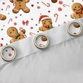 thumbnail image 4 of Homewish Xmas Gingerbread Man Black Out Curtains for Kids Children Teens,Geometric Plaid Stripes Curtains Pack of 2 (42x63 Each),Merry Christmas Bedroom Curtains,Lightweight Room Decor, 4 of 6