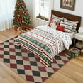 thumbnail image 2 of SUNDEREY 5'x7' Christmas Area Rug,5x7ft Geometric Easy Jute Rug Machine Washable,Checkerboard Indoor Outdoor Carpet, Holiday Xmas Decor Non Slip Carpet for Bedroom Office Couch Entrance,Red&Green, 2 of 8