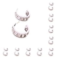 thumbnail image 3 of Jumpingount 1 par de pendientes de tuerca circulares de circón con plateada, pendientes colgantes exquisitos, pendientes clásicos de moda para Como se muestra 10Conjunto, 3 of 6