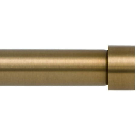 Ivilon Drapery Window Curtain Rod - End Cap Style Design 1 Inch Pole. 28 to 48 Inch Color Warm Gold 28 to 48 in.