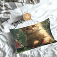 thumbnail image 3 of Salouo Cute Kitten Water Lilies Pattern Pillow Cases,1PC Pillow Covers with Envelope Closure Decorative Pillow Case for Bed Couch,Pillows Not Included-14"x20", 3 of 6