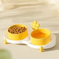 thumbnail image 4 of Cuencos Dobles Para Gatos, Cuencos Dobles Elevados Para Gatos Con Diseño Antideslizante, Cuencos Elevados De Cerámica Inclinados Para Evitar Derrames, Retienen Alimentos Y Agua,, 4 of 7