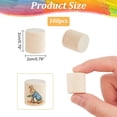 thumbnail image 2 of 100 bloques cilíndricos de madera para manualidades, 2 cm x 2 cm, sin acabado, palitos redondos de madera de haya para construcción y tallado., 2 of 9