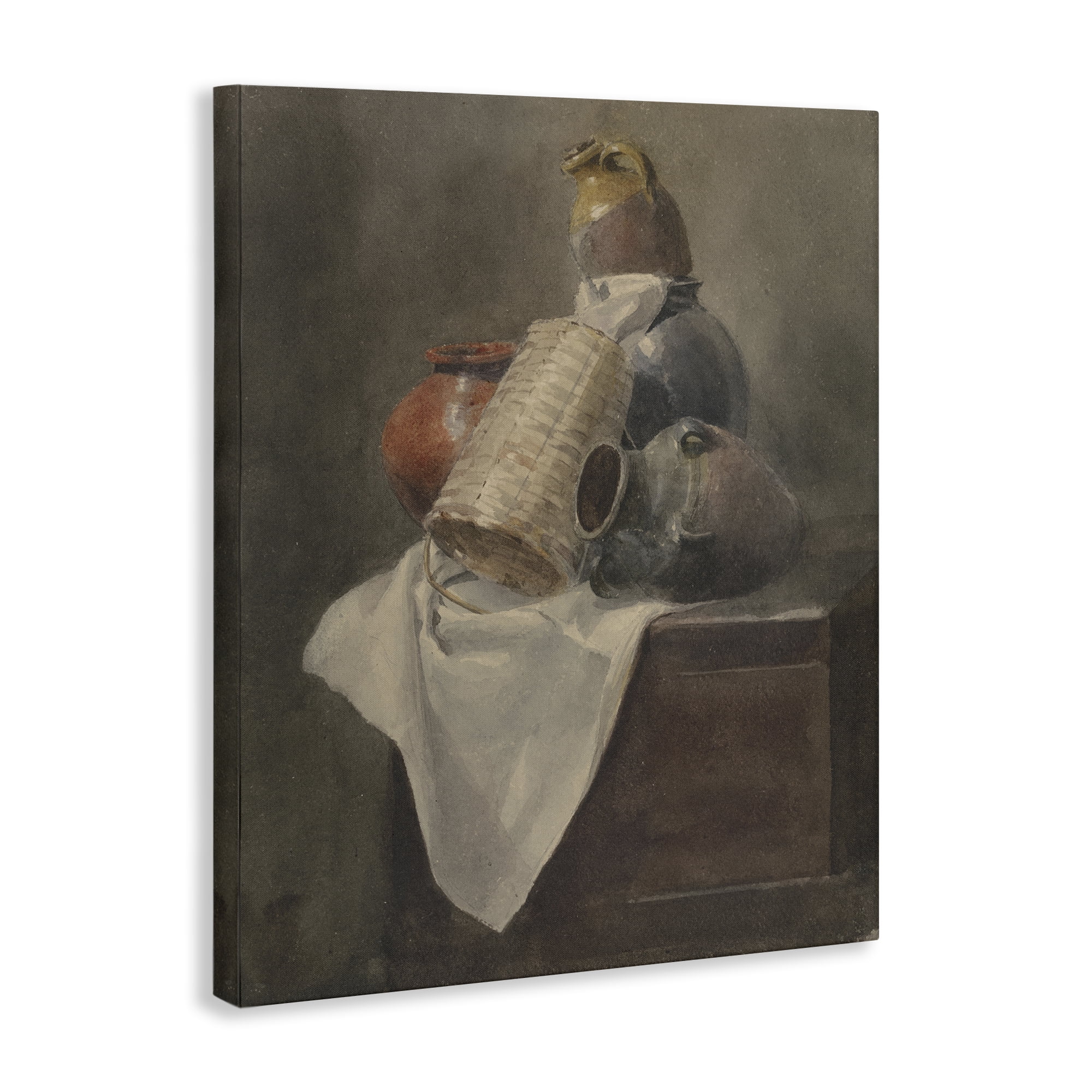 Stupell Industries Muted Vases Still Life History & Language Painting Wrapped Canvas Art Print Wall Art, 16 x 20