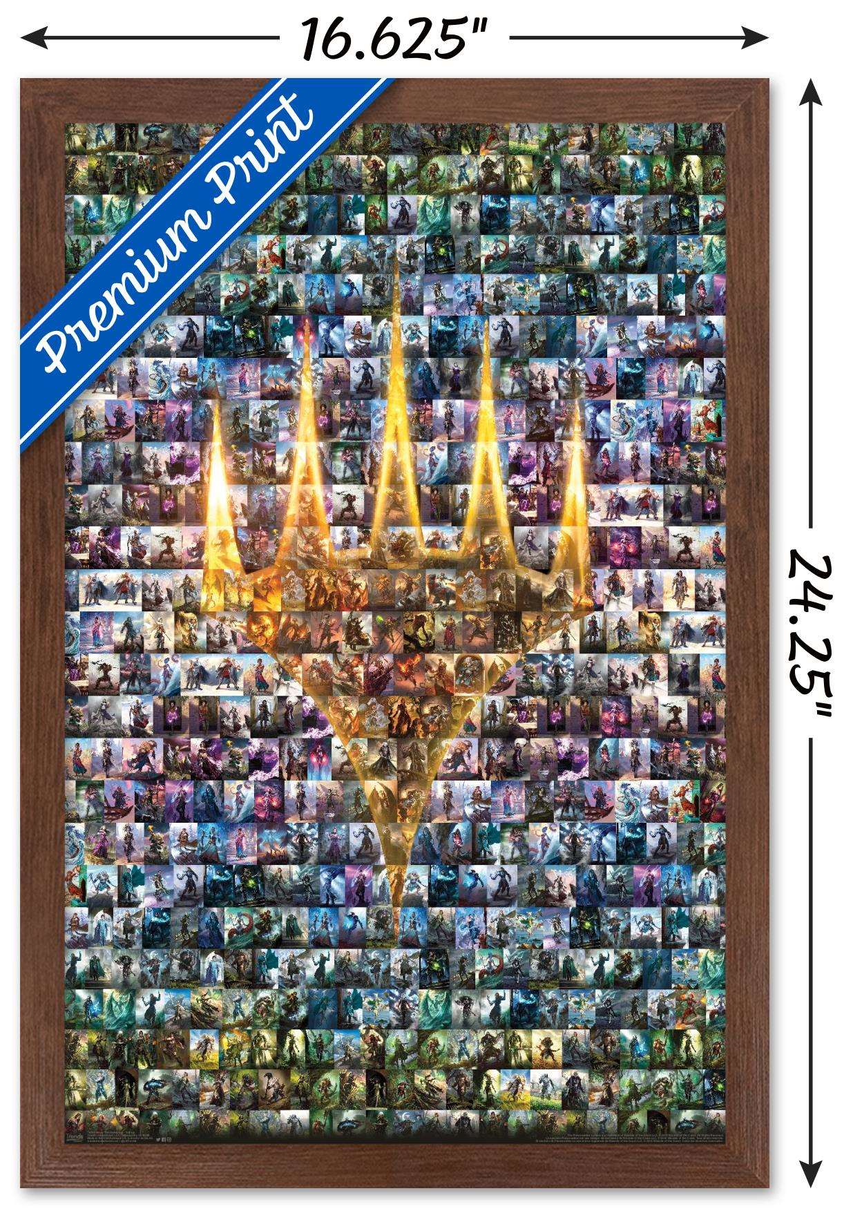 Magic: The Gathering - Collage Wall Poster, 14.725" x 22.375", Framed