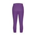 thumbnail image 4 of Tumotour Yoga Shorts For Women Plus Size Yoga Pants Cropped Trousers Solid Color Lace Elastic High Waisted Running Workout Gym Shorts, 4 of 9