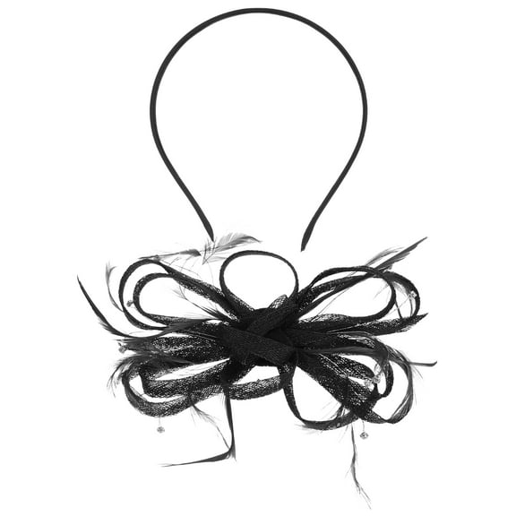 SEWCHICS Fascinator Hair Clip Fascinator Hats For Women Black Fabric 1Pcs Tea Party Accessory