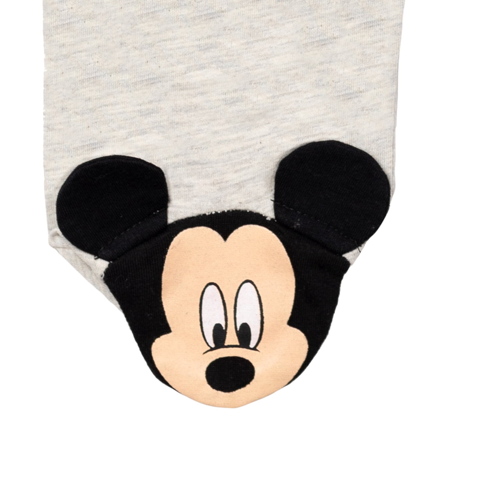 Disney Mickey Mouse Baby Boys' 2-Pack Footed One-Piece Sleep N' Play Oatmeal Grey Mickey