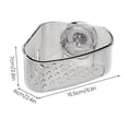 thumbnail image 6 of OIUR Sink Strainer Basket Sponge Holder with Suction Cup Triangle Design Easy to Install Multifunctional Storage Rack Drainer Basket, 6 of 7