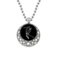 thumbnail image 1 of Deportes de invierno negro patron de esqui Collares Colgante Retro Moon Stars Jewelry Unbranded M, 1 of 3