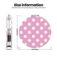 thumbnail image 3 of Uemuo Pink And White Polka Dot Print Compact Portable Pocket Makeup Mirror - Leather Cover, Elegant Travel Cosmetic Mirror for Purse, Pocket, and Handbag-Round Shape, 3 of 9