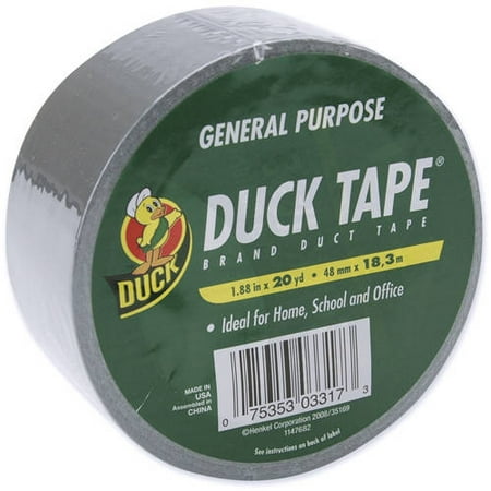 Duck Brand 240365 Original Strength Silver Duct Tape, 1.88 Inches by 20 Yards