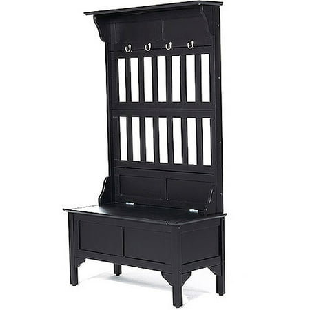 Hall Tree and Storage Bench, Multiple Finishes