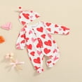 thumbnail image 3 of Barboteuse à Manches Longues Imprimé Cœur pour Bébé Garçon Fille Saint-Valentin Rouge 6-9 Mois, 3 of 6