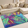 thumbnail image 2 of SKYSONIC Area Rug Pad Leaves Painting Nursery Rugs Floor Mat for Kids Playing Room Living Room Bedroom, 80 x 58 inch, 2 of 6