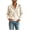 Beige—Knit Sweaters for Women, variant on Cable Knit Sweaters for Women Fall Lapel V Neck Long Sleeve Sweater Trendy Sailor Collar Pullover Cozy Fall Tops White XXXL