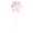Pastel Pink, variant on Vickerman 26" Pastel Pink Flat Round Lollipop on stick.