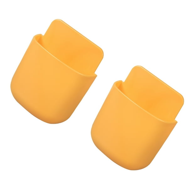 Caja de almacenamiento de Control remoto de aire acondicionado de 2 piezas contenedor de organización de tamaño pequeño montado en la pared Almacenamiento y organización del hogar Amarillo Yuarrent HA066231-02