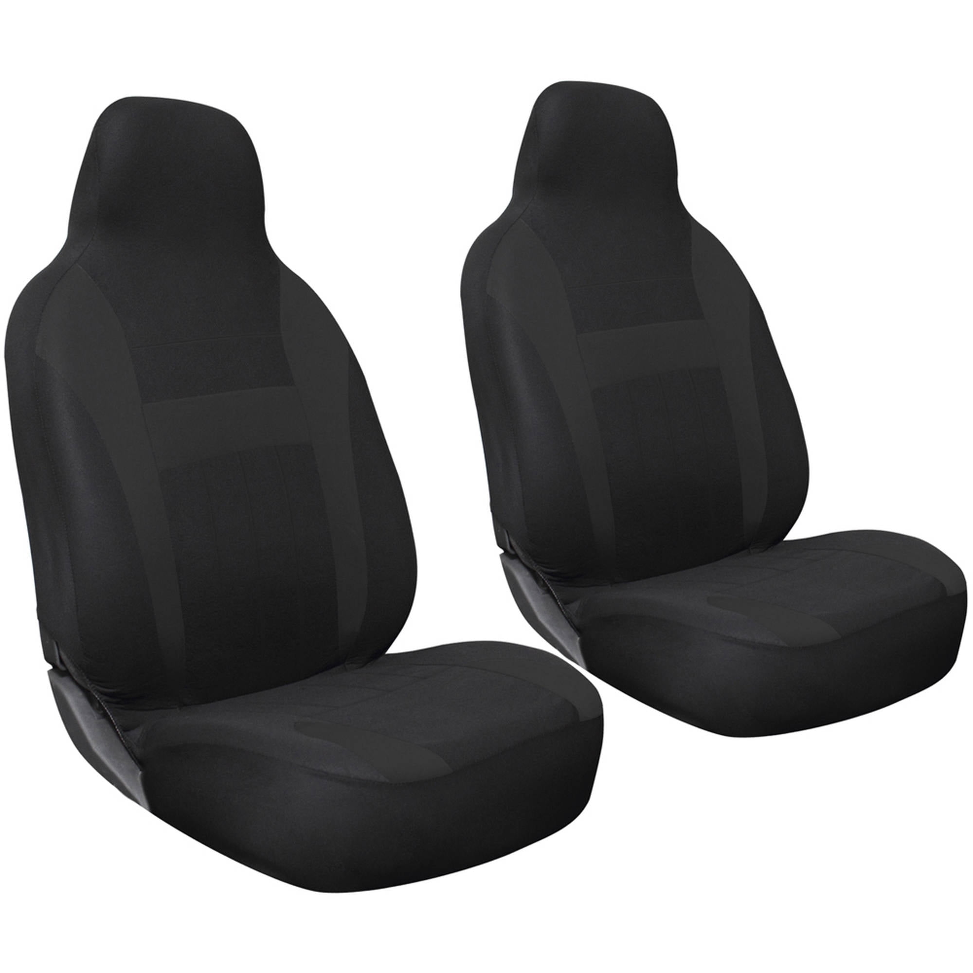 Dash Mat Universal Seat Covers For Auto SUV Van Solid Black Full Set w 