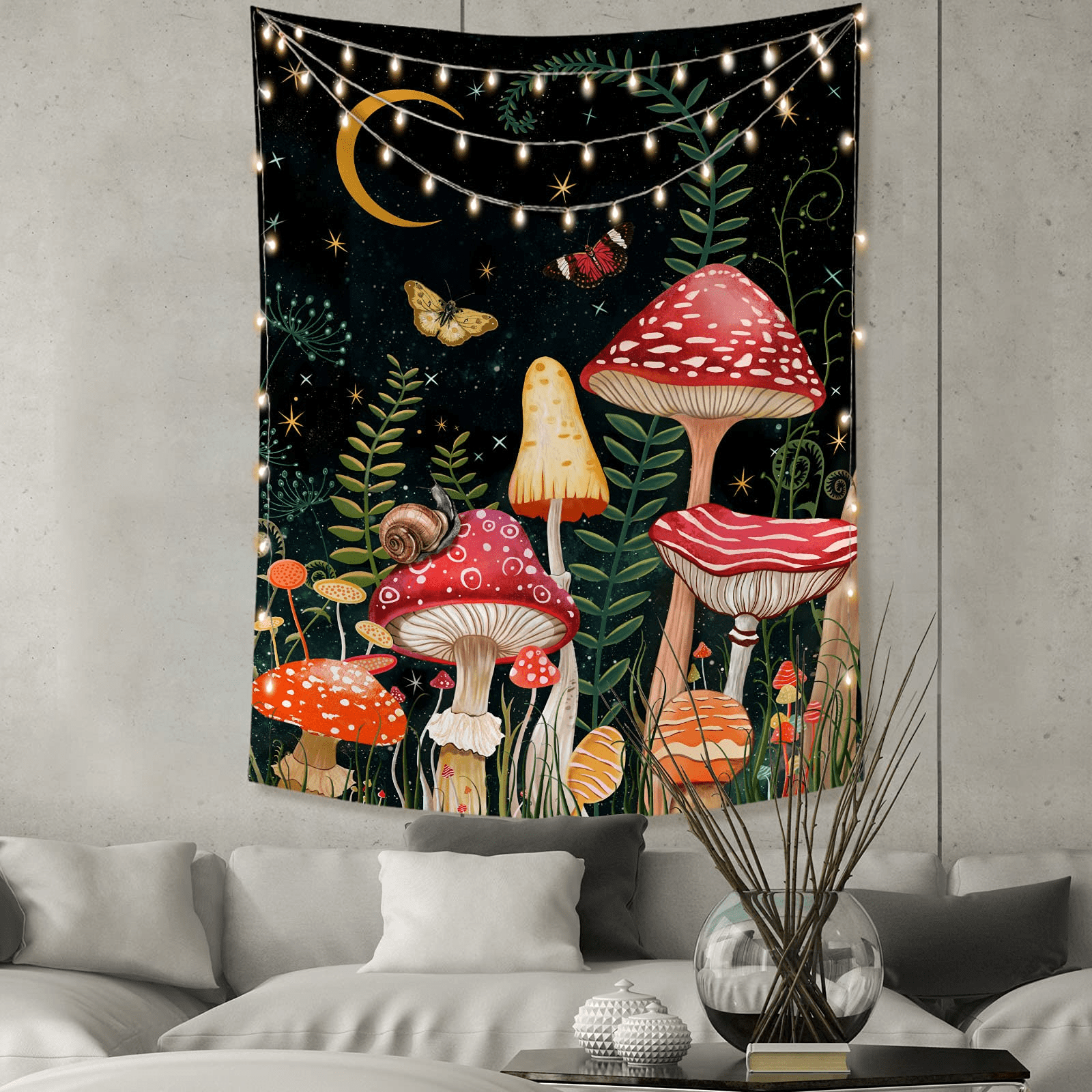 ​Colorful Eyes Trippy Tapistry Colorful Hippy tapestries Wall Hanging for Bedroom Mushroom Tapestry Boho Vertical Tapestry Aesthetic tapestries Wall Hanging for Bedroom