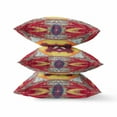 thumbnail image 2 of 28â€ Red Yellow Geo Tribal Indoor Outdoor Throw Pillow, 2 of 4