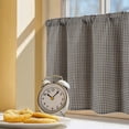 thumbnail image 4 of Cadancy Curtain Gingham Pattern Short Tier Fabric for Kitchen Cafe Doorway Window Rod Pocket Half Panel Privacy Panel Bedroom Bathroom Home Decor, 4 of 6