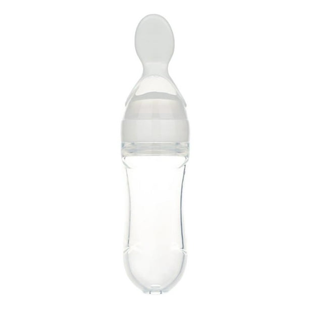 Cuchara De Alimentación Exprimible Para Bebé De 90Ml, Biberón De Silicona, Cuchara De Entrenamiento, Alimentador De Alimentos De Cereales Para Bebés Methold BA001199-05