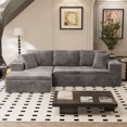 thumbnail image 2 of Homall 109" L-Shape Modular Sectional Sofa Couches Cloud Memory Foam Sofa Deep Seat Upholstered Couches with Oversized Chaise for Living Room,Gray, 2 of 8