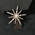 thumbnail image 1 of Nvzi Horquillas para el pelo de boda con flores para novias, peinetas con perlas de cristal, pinzas para el pelo, tocado, accesorios para el pelo de boda dorados, joyas - doradas, 1 of 4
