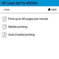 thumbnail image 2 of Impresora HP LaserJet Pro 4001dn Imprime 42 ppm Ethernet/USB, 2 of 9