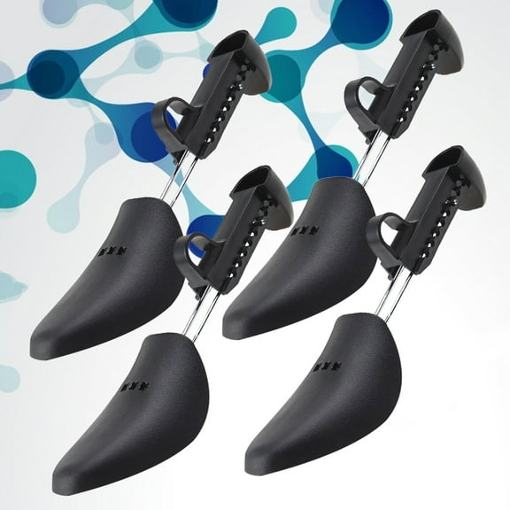 HEATSHAKING Shoe Stretcher 4Pcs Black Plastic Square Shoe Shaper for Women