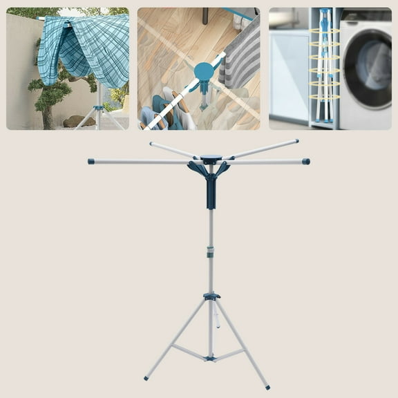 MONIPA Clothes Hanger Drying Rack Portable Free Standing Foldable Tripod Laundry Stand
