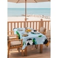 thumbnail image 2 of Outdoor Tablecloth with Umbrella Hole for Patio/Picnic/Party/Camping, Watercolor Football Waterproof Table Cloth Rectangle Table Cover Washable, Modern Sporty Aesthetic Blue (52"x 70"), 2 of 9