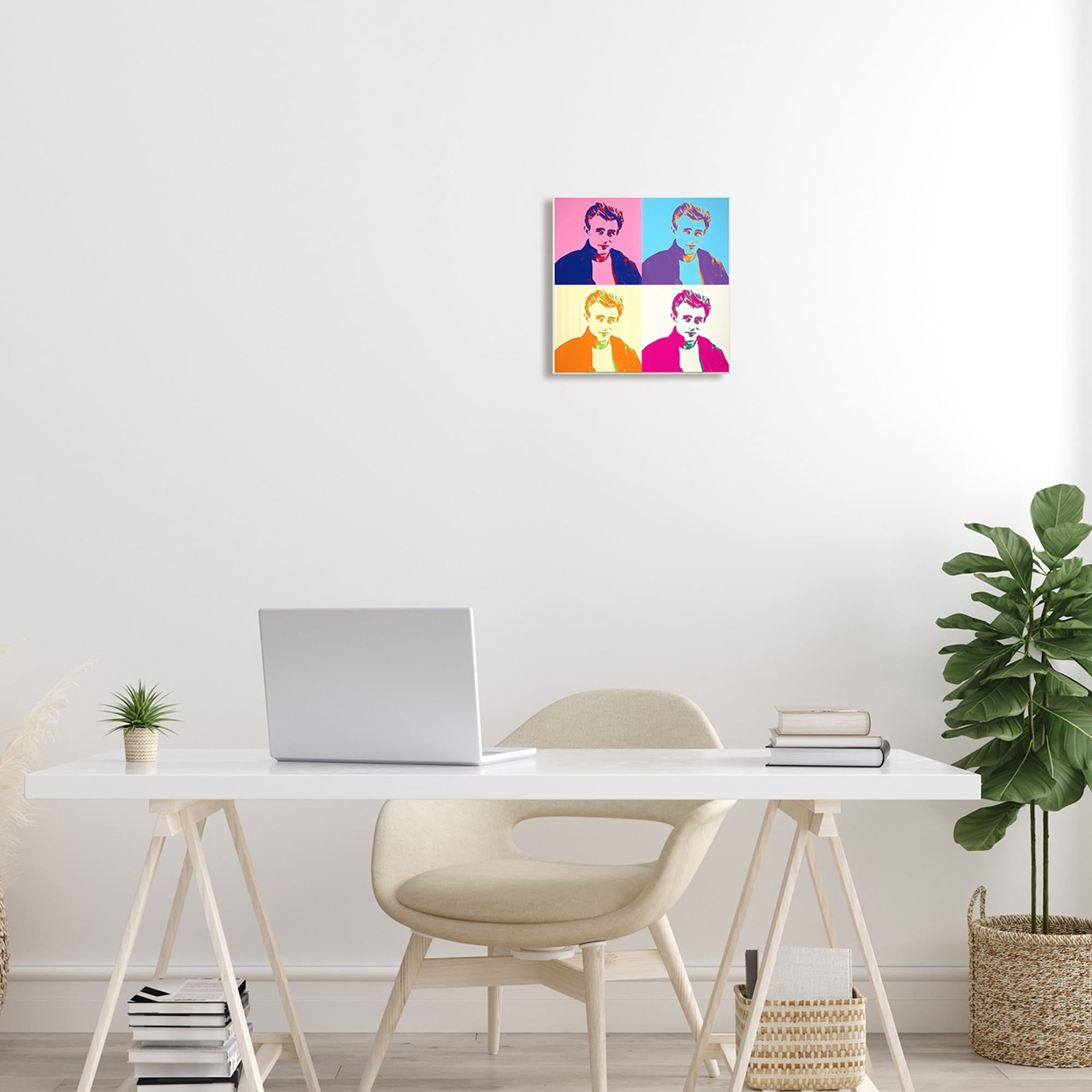 Stupell Industries Vivid Pop Style Portrait Squares Person Man Wood Wall Art, 12 x 12, Design by AbcArtAttack