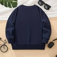 thumbnail image 5 of Gelikeya Boys Back To School Sweatshirts Long Sleeve Sweater Tops Casual Crewneck Fall Winter Clothes (Navy, 2-3 Years), 5 of 9