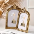 thumbnail image 2 of 2Pcs Arch Picture Frames-Golden Window Shaped European Vintage Style, Tabletop And Wall Decor, Arch Lace Design, Perfect For Wedding, Anniversary, Valentine'S Day, Home Decor, Special Gift, 2 of 10