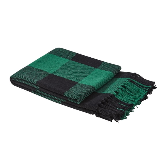 Park Designs Buffalo Check Throw   - Forest