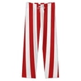thumbnail image 4 of Aesthetic Raspberry Red And White Vertical Winter Female Pants Flannel High Waist Women Pants Lady Warm Straight Leg Plush Trousers, 4 of 7