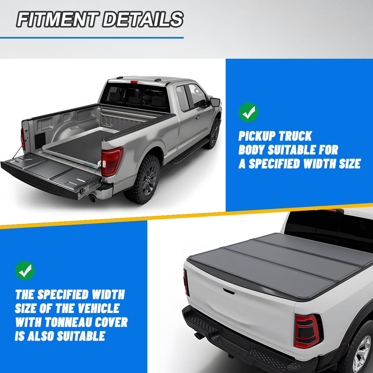 WOLFSTORM Adjustable Pickup Roll Sport Bar Chase Rack Bed Bar for 2001-2023 Toyota Tacoma, Black