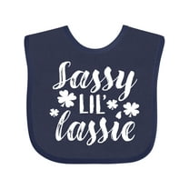 Inktastic Saint Patrick's Day Sassy Lil' Lassie with Shamrocks Boys or Girls Baby Bib