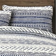 thumbnail image 5 of Lush Decor Hygge Geo Cotton Reversible Quilt, Full/Queen, Geometric Print, Black/White, 3-pc set includes: 1 Quilt, 2 Pillow Shams, 5 of 11