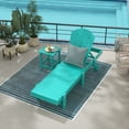 thumbnail image 2 of 2 Piece Laguna Adirondack Poly Reclining Chaise Lounge With Wheels, Turquoise, 2 of 2