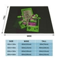 thumbnail image 4 of XMXT Throw Blanket, Game Slogan Sticker Handle Print Green Machine Washable Blankets for Sofa, 40 x 30 inches Black, 4 of 9