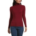 thumbnail image 4 of FITVALEN Turtleneck for Women Long Sleeve Women's Shirt Lightweight Basic Stretch Layer Top, 4 of 7
