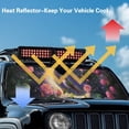 thumbnail image 4 of Yuyamidu Hummingbird Windshield Sun Shade for 2007-2023 Wrangler Rubicon Sahara TJ JK JKU 2 & 4 Door-Blocks UV Rays Sun Visor Protector, Pink Rose Car Sun Shade Keep Your Vehicle Cool, 4 of 7